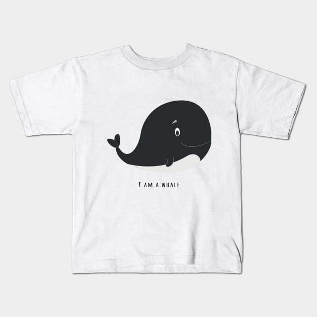 I am a whale Kids T-Shirt by Banhbao